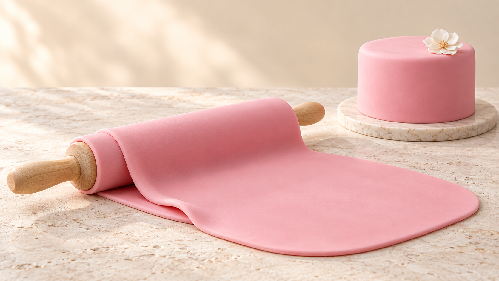 Pink Sugar Paste (Rolling Fondant) for commercial food production